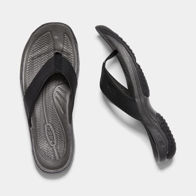 Chanclas Keen Kona Flip Premium Para Hombre Negros - Sandalias Keen Mexico (956012-HEO)